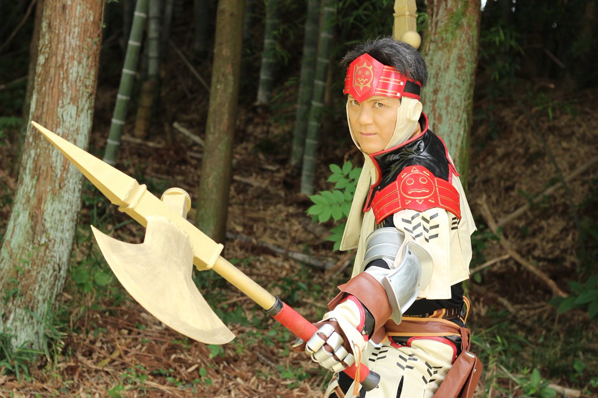しお おたコスでモンハン ブレイブ装備 トルネードトマホーク 撮影 花菜さん H Cosp おたコス コスプレ Mhxx