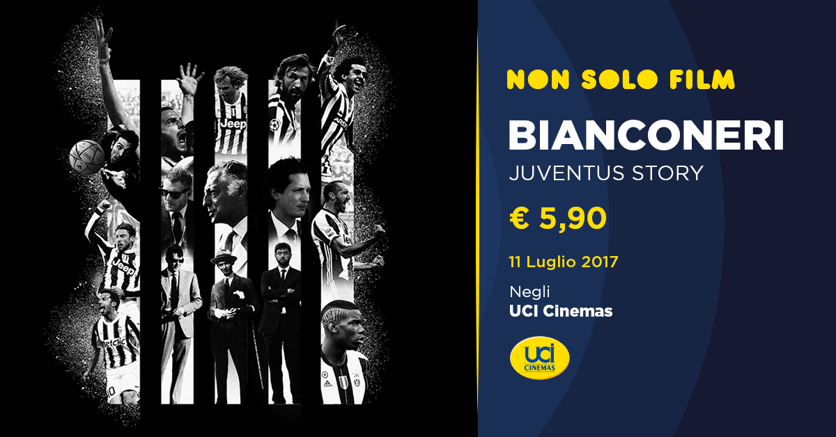 #BianconeriJuventusStory torna oggi negli UCI Cinemas a soli 5,90 euro: bit.ly/UCI_Juve
