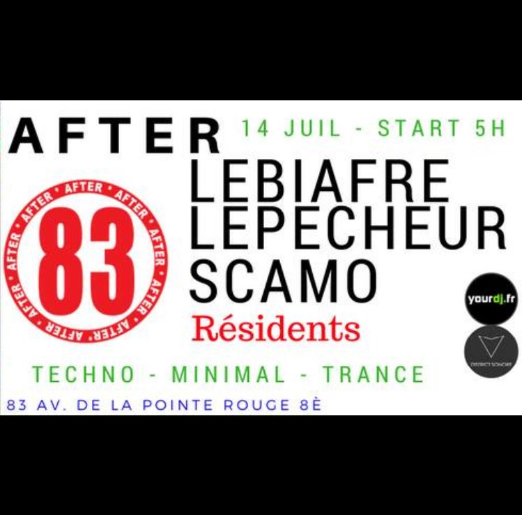 lebiafre's tweet photo. Ouverture exceptionnelle Vendredi matin pour le lendemain du 14 Juillet !  
#club83 #techno #minimal #trance https://t.co/ixv5sh7RAl