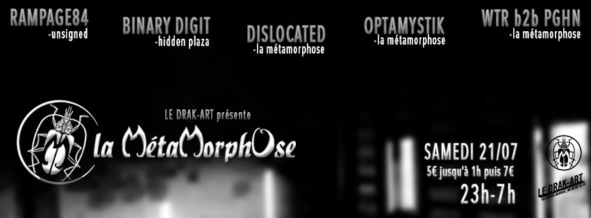 Metamorphose38's tweet image. Dans 10 jours on investit le @DRAKARTGRENOBLE facebook.com/events/1042026… #rampage84 #binarydigit #dislocated #optamystik #wtr #pghn #techno