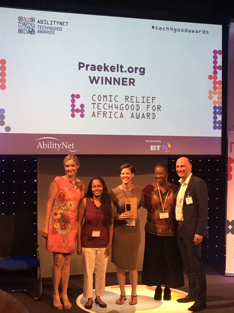 We_Resolve's tweet photo. Congrats to @praekeltorg on winning the @comicrelief #T4G for Africa Award! #Tech4Good https://t.co/nSrQKDtFMA