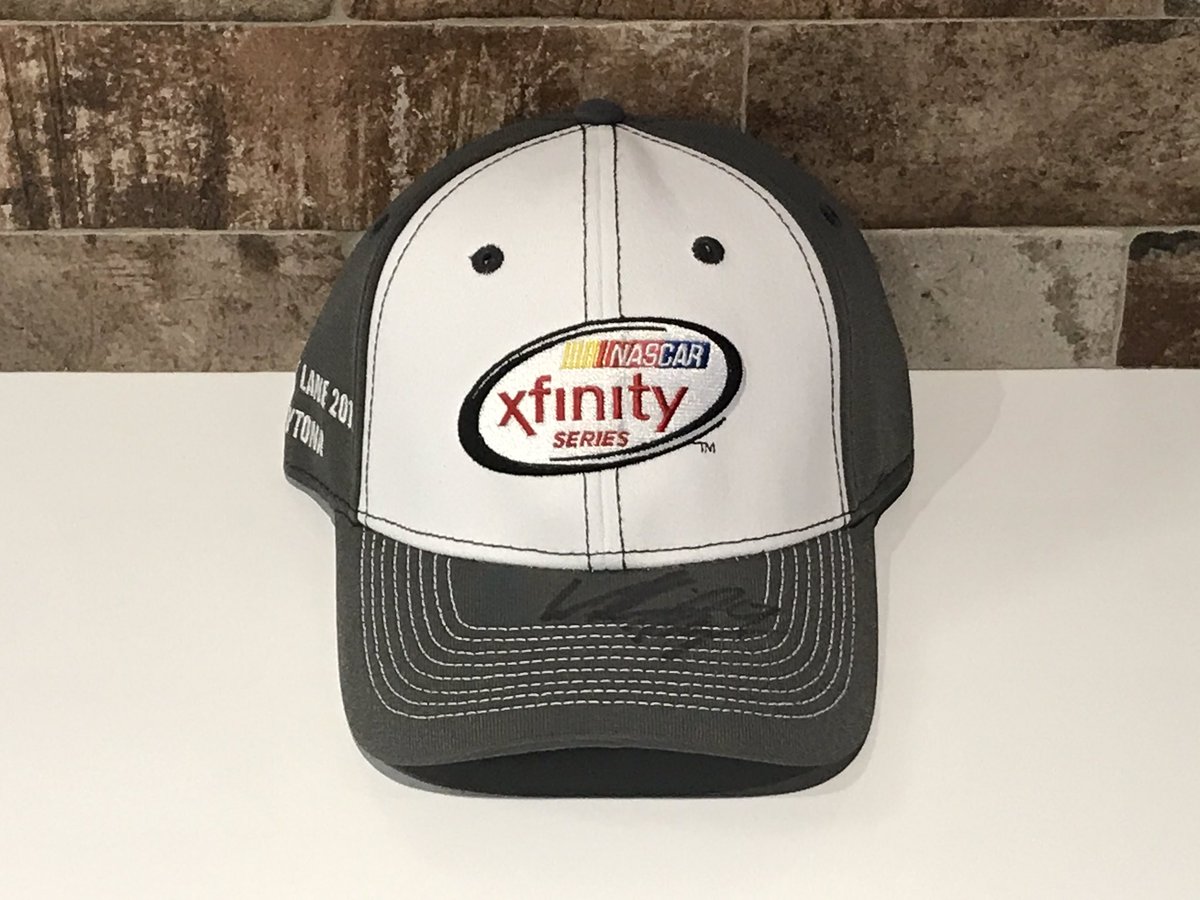 JRMotorsports's tweet photo. RT to enter for your chance to win this @XFINITYRacing @DISupdates victory lane hat signed by @WilliamByron. Winner picked tomorrow. https://t.co/TwZ4aFJLzq