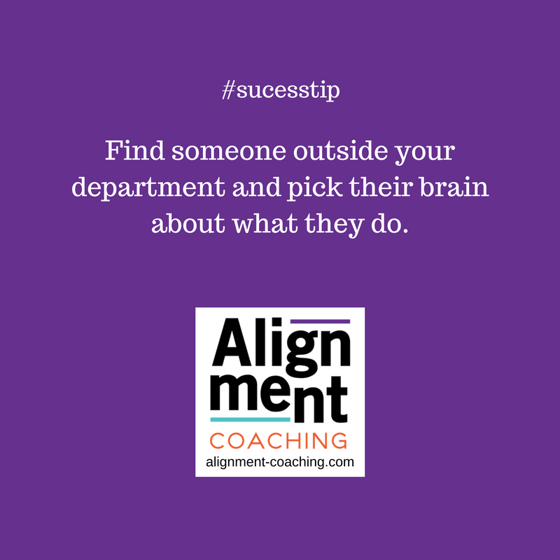 LeilaHock's tweet photo. #successtip for the week! Understanding other departments helps you know your organization and gives context to your work. https://t.co/iUJ76ZoWVo