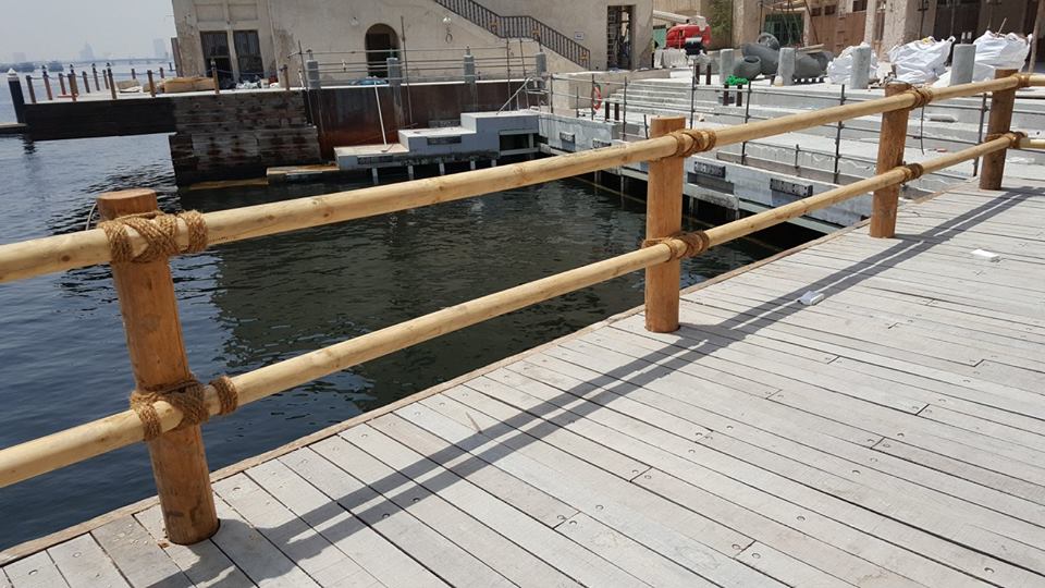 CapeReed's tweet photo. Construction at #MarsaAlSeef, we are constructing timber handrails and balustrades with heritage barasti shading structures! #Construction https://t.co/T71kSbwP8B