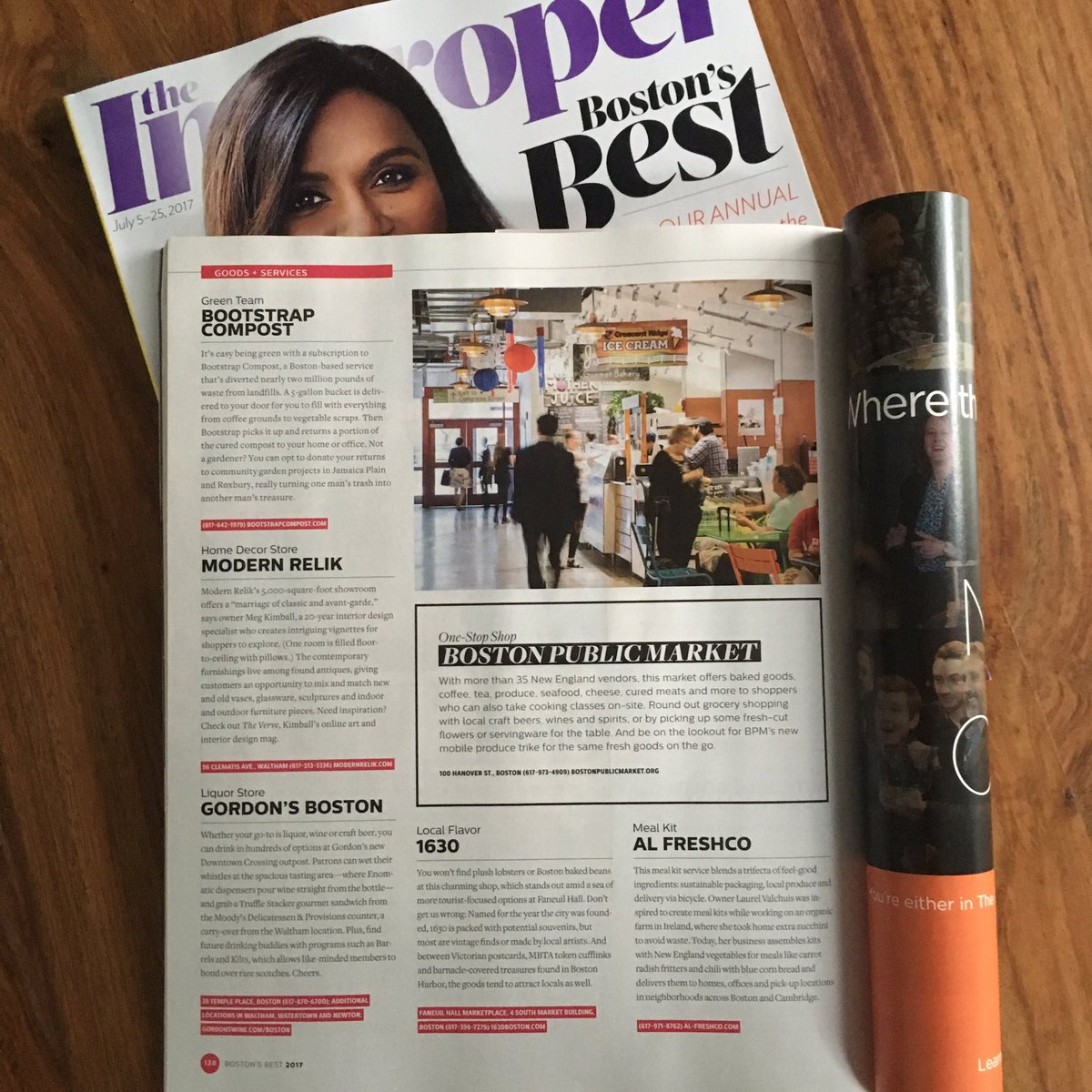 look who's #BostonsBest "local flavor!" thanks to <a href="/theimproper/">Improper Bostonian</a> &amp; all our customers. pick up your copy today