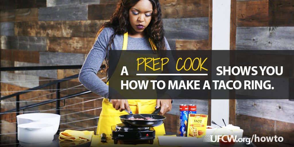 UFCW's tweet image. FUN FACT: @UFCW represents #PrepCooks! Chardonnay can help you make a fun, delicious taco ring: ufcw.org/howto #UFCWHowTo #1u