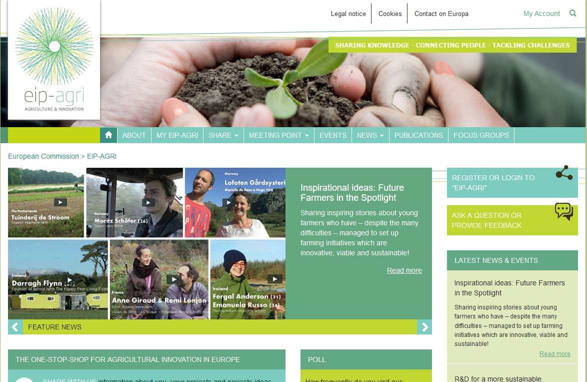 Thanks <a href="/EIPAGRI_SP/">EIP-AGRI Support Facility</a> for sharing our <a href="/Future_Farmers/">future-farmers</a> in the Spotlight initiative! Looking forward to collaborate with new partners across EU!