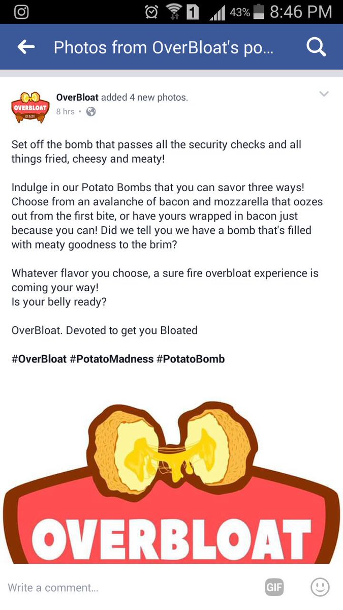 GrrrNET's tweet photo. #OverBloat #PotatoMadness #PotatoBomb
"Devoted to get you BLOATED" https://t.co/1TJlAJ3dHW