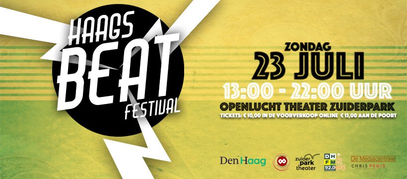 Zondag 23 juli: Haags Beat Festival
Er zijn nog tickets beschikbaar, dus sla snel je slag op onze website: haagsbeatfestival.nl