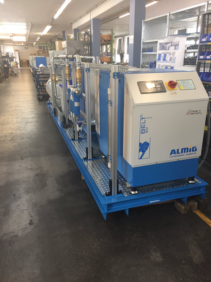 TheFritzWorld's tweet photo. One compressor skid almost ready for delivery. Part of a tunneling system in harsh environment. #ALMiG #aircompressor #madeingermany https://t.co/MHbTGjUfAc