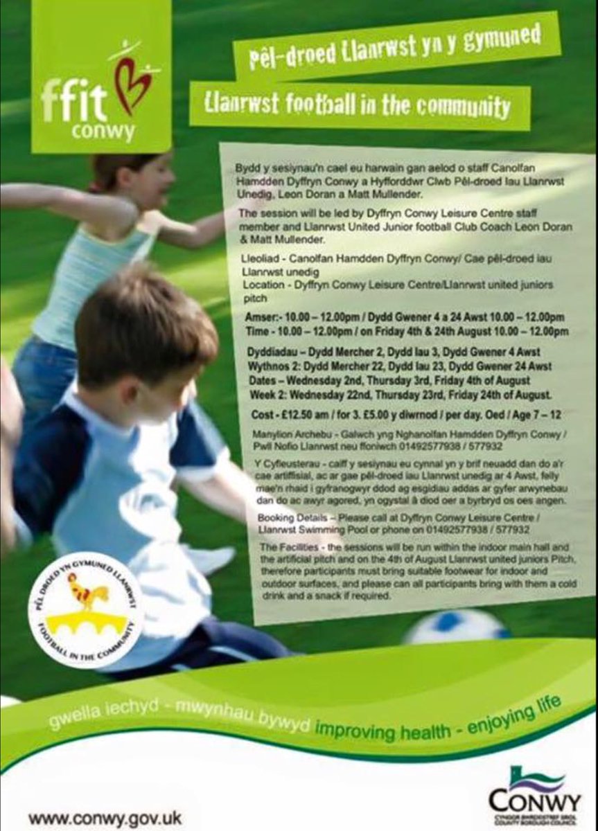 Sportconwy's tweet photo. Llanrwst Football in the Community Summer Camp https://t.co/e9gYtE8qCx https://t.co/kV1BGCCB6s