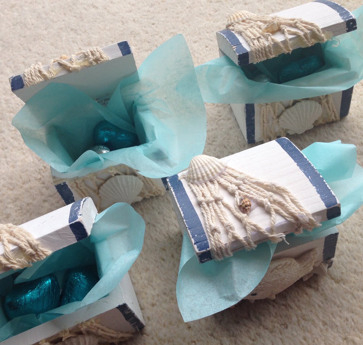 We are busy at HQ making 200 of these gorgeous treasure chests for the weekend 🌞 #weddingfavours #WeddingPlanner #beachwedding #Cornwall