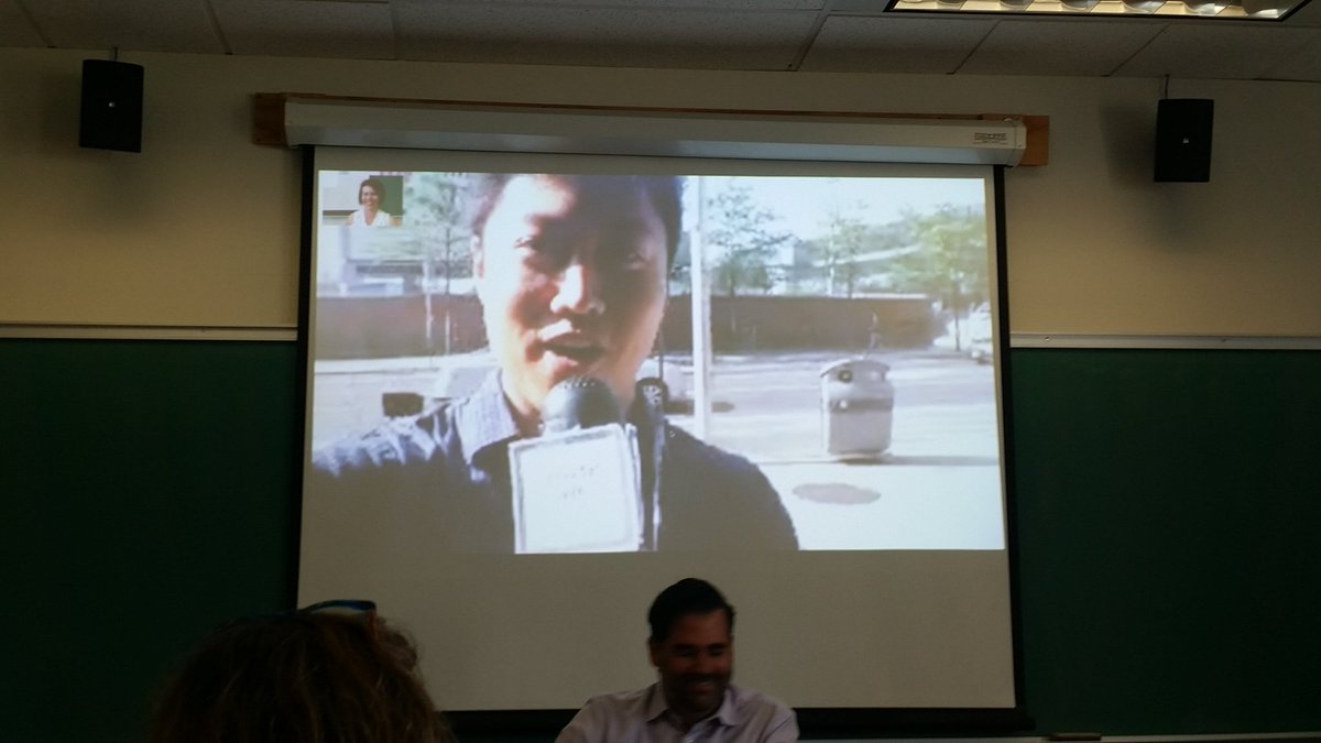 #MELandBOYZ great start to our learning! <a href="/Jason_To/">Jason To is chillin’ on BlueSky (@mrjasonto.com)</a> on location on Bloorm, <a href="/UriarteKurt/">Kurt Uriarte</a> and <a href="/melanie_thorpe7/">Melanie Thorpe</a> holding it down at anchor desk