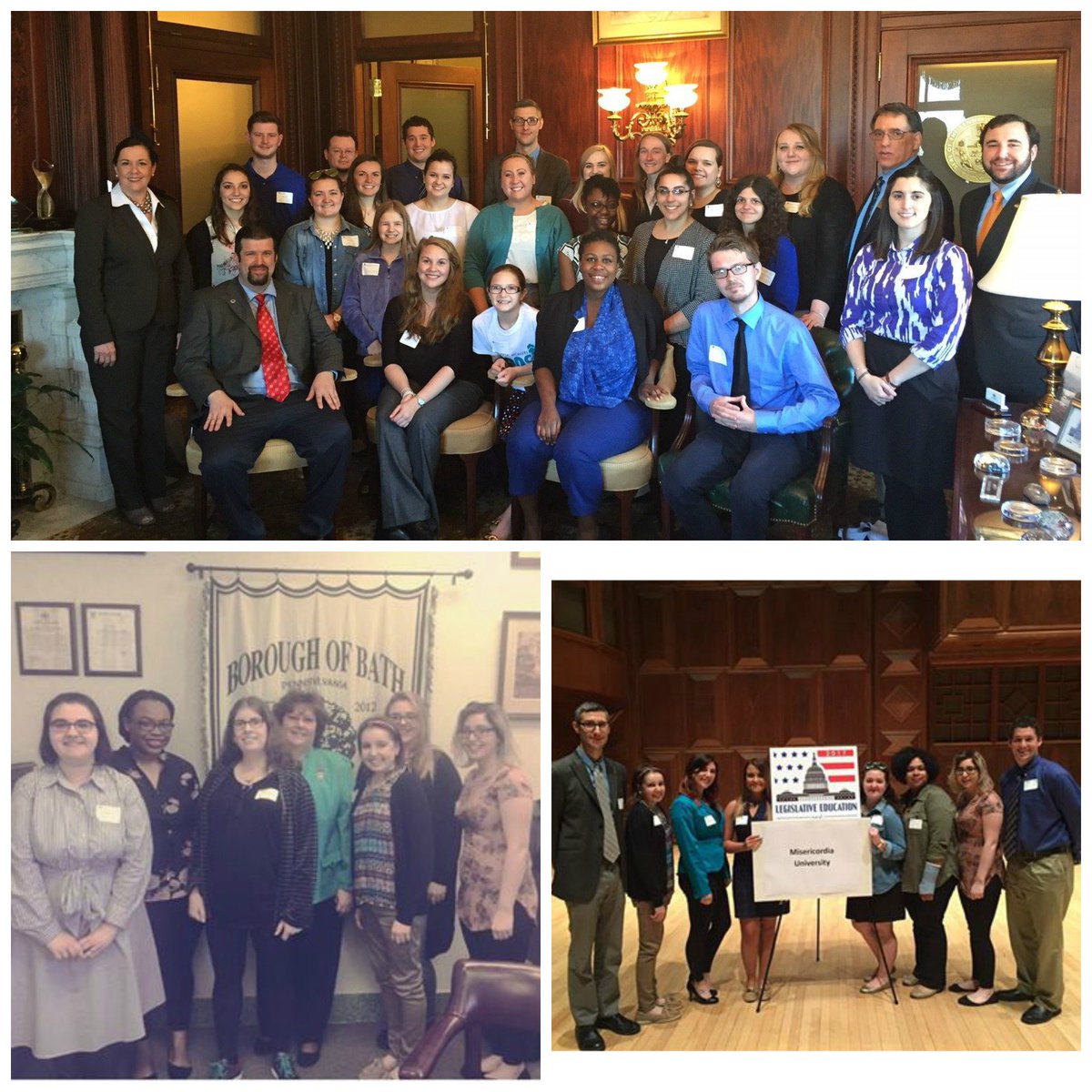 MisericordiaU's tweet image. .@MisericordiaU Social Work visited state capitol to advocate students to promote Social Work practice protection &amp;amp; mental health. @NASW_PA