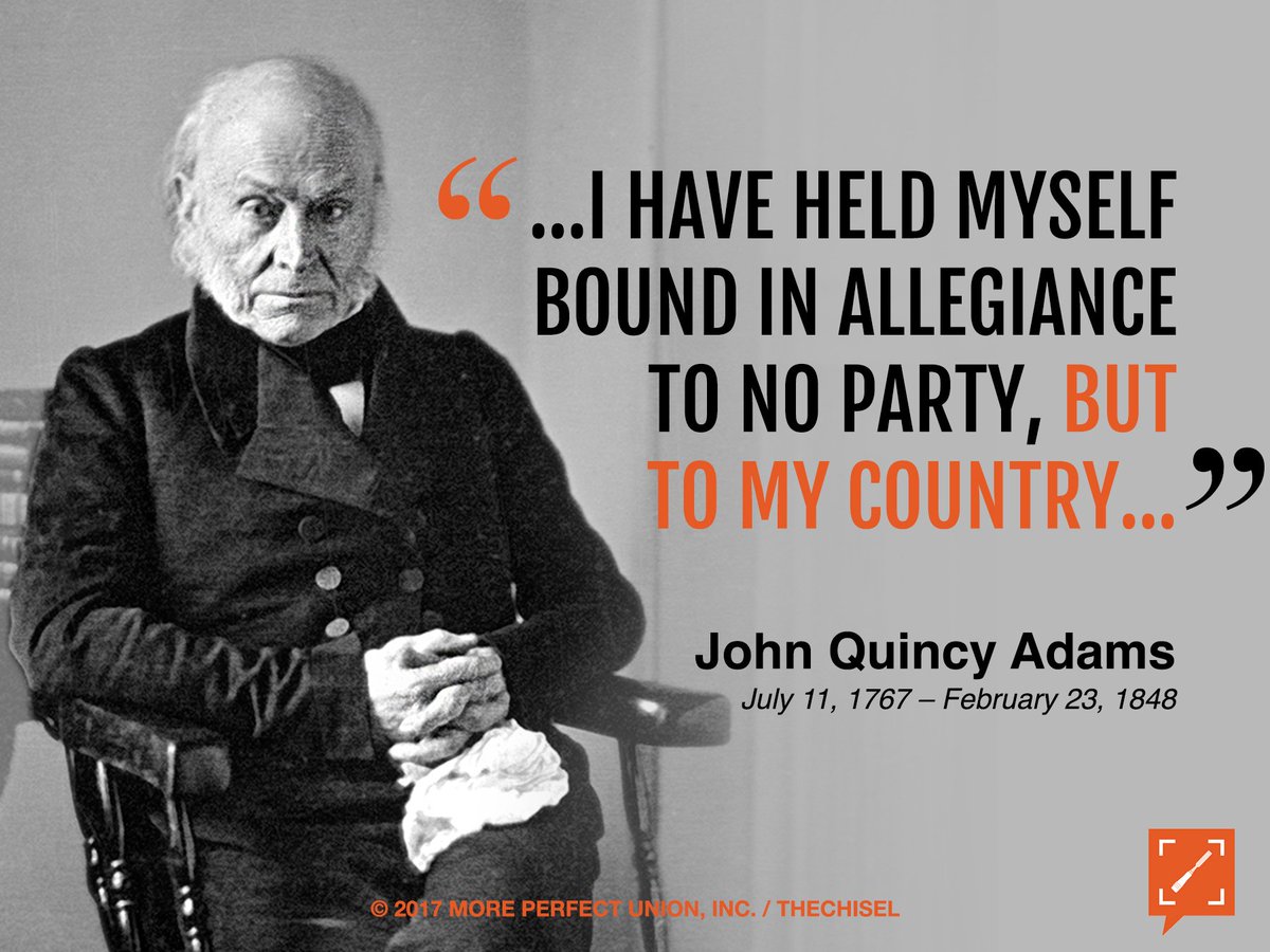 thechisel1776's tweet image. TheChisel celebrates John Quincy Adams, known as &quot;Old Man Eloquent&quot; and the 6th #POTUS, on his 250th #birthday! #Nonpartisan #USA