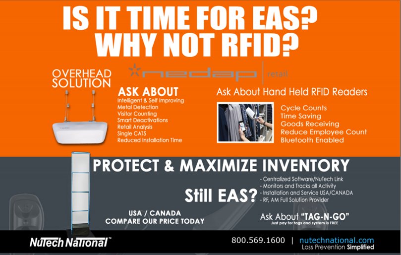 Is that your profit walking out the door? Get it back! Ask us about all of our EAS/RFID solutions.<a href="/NedapRetail/">Nedap Retail</a> <a href="/NedapAmericas/">NedapRetail Americas</a>
