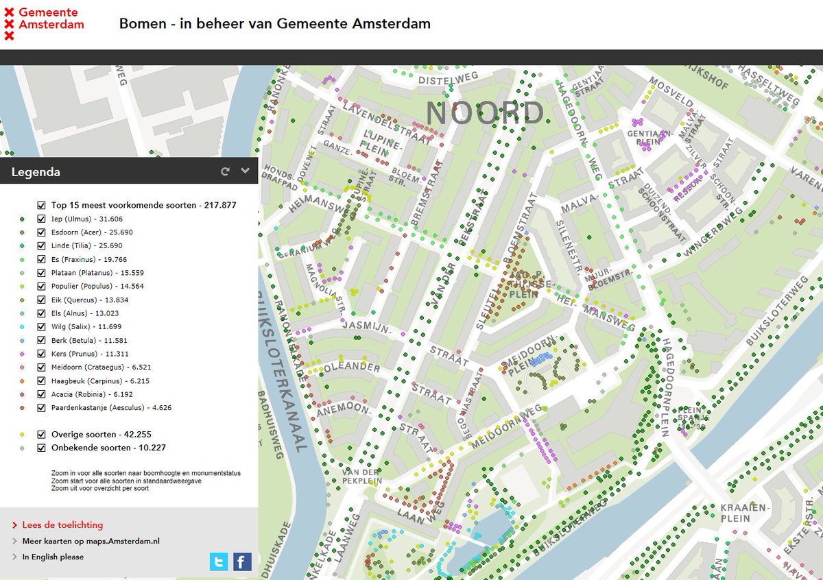 De nieuwe bomenkaart is uit! Hier vind je alle bomen in de stad! Bekijk hem hier: bit.ly/2u4w6lm #rainproof #klimaatbestendig