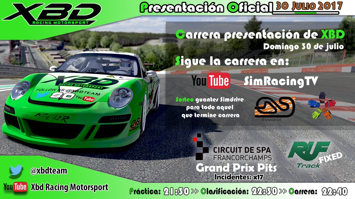 xbdracing's tweet photo. Anunciamos nuestra presentación en #iracing.

Evento retransmitido X @superpozito  y patrocinado X @Simdrive_es 🤘 😎👏

Estáis todos invitados https://t.co/RQ8VuAqxZo