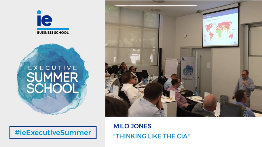IEExecutiveEdu's tweet photo. “Intelligence analysts are paid to tell you what the world is” #ieExecutiveSummer https://t.co/LlUCjeLDfv