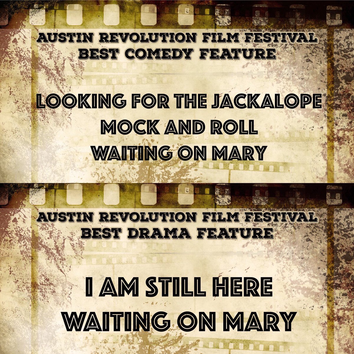 WOMfilm's tweet photo. Wow! 2 #BestFeature noms from @ARevolutionFF BEST COMEDY &amp; BEST DRAMA FEATURE. Thank you! #nominated #film #best #comedy #drama #cinema #art https://t.co/93wAqHLrRv