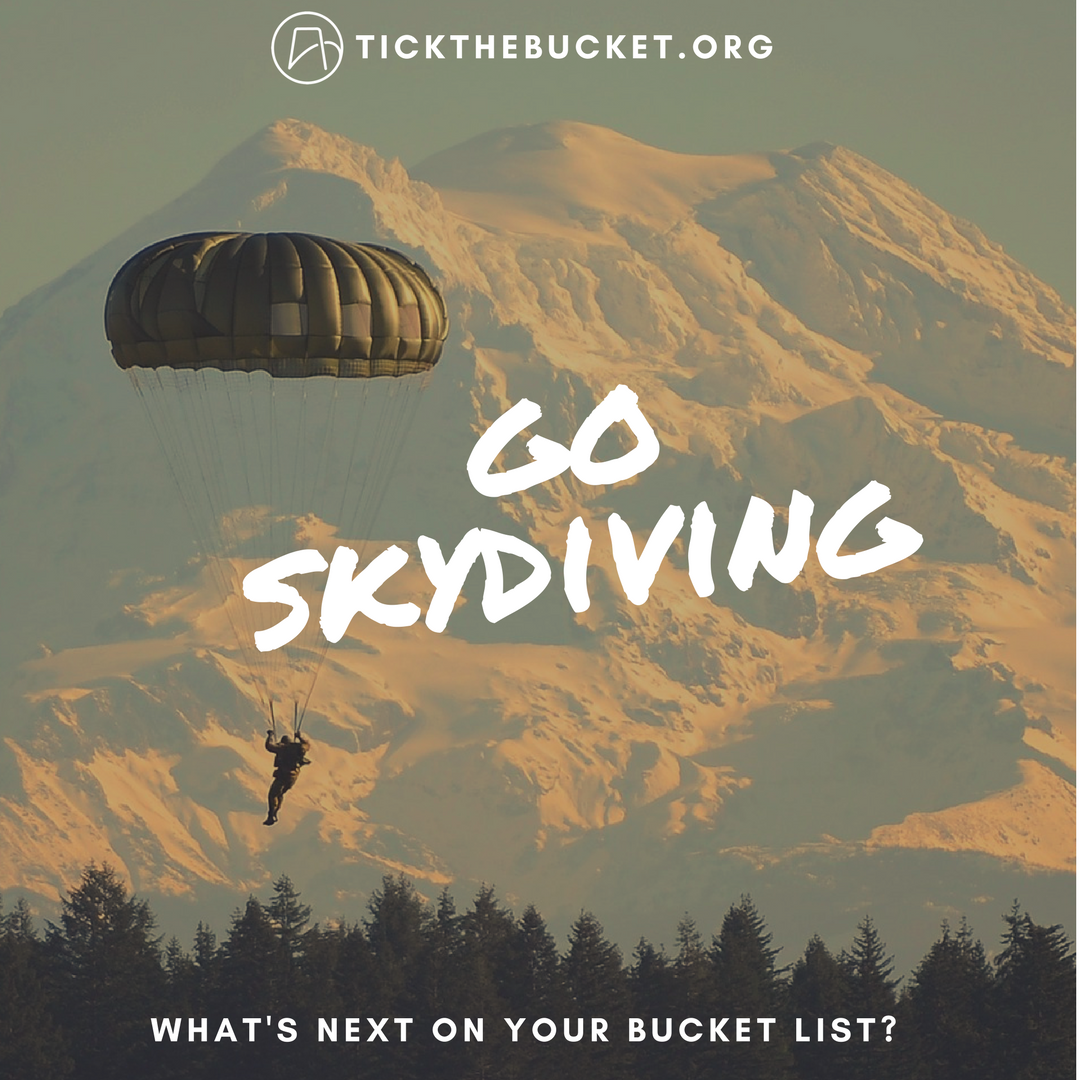 tickthebucket's tweet photo. Ever wanted to skydive for free? Find out how right here -
https://t.co/KLeMHMT4kD https://t.co/xRGEkUPMhb