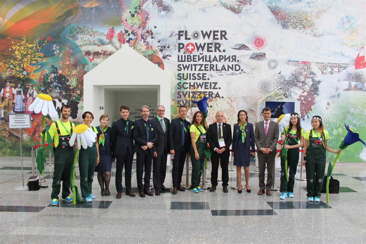 Swiss_Pavilion's tweet photo. FC Ueli #Maurer visited the #SwissPavilion which is showcasing #Swiss expertise &amp; innovation in the field of energy at #Expo2017Astana 🇨🇭💡🇰🇿 https://t.co/eTFJoYskSz