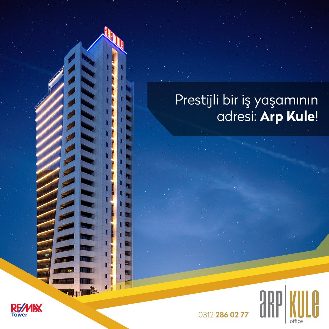 KuleArp's tweet photo. Prestijli bir iş yaşamının adresi: Arp Kule!  #arpkule #remaxtower #ticarigayrimenkul #ofis #kuleofis https://t.co/iLv2x2ZQZd