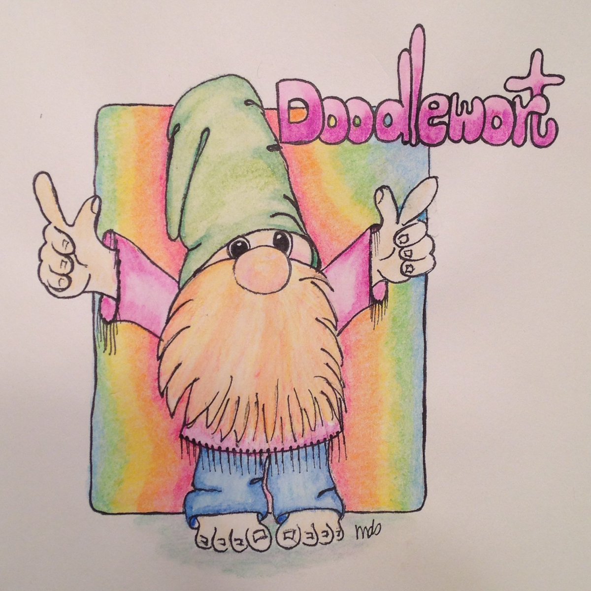 OggieMonster's tweet photo. Introducing my friend and yours, Doodlewort. (He's still wearing his Folk Fest clothes. lol)

#Doodlewort #Doodle #Gnome https://t.co/Sp2dAsZkGp