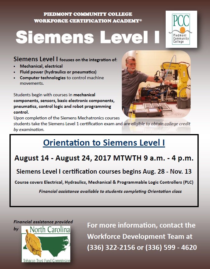 Interested in robotics? Turn it into a career with this short-term training at Piedmont Community College! Call (336) 322-2156 #Robotics