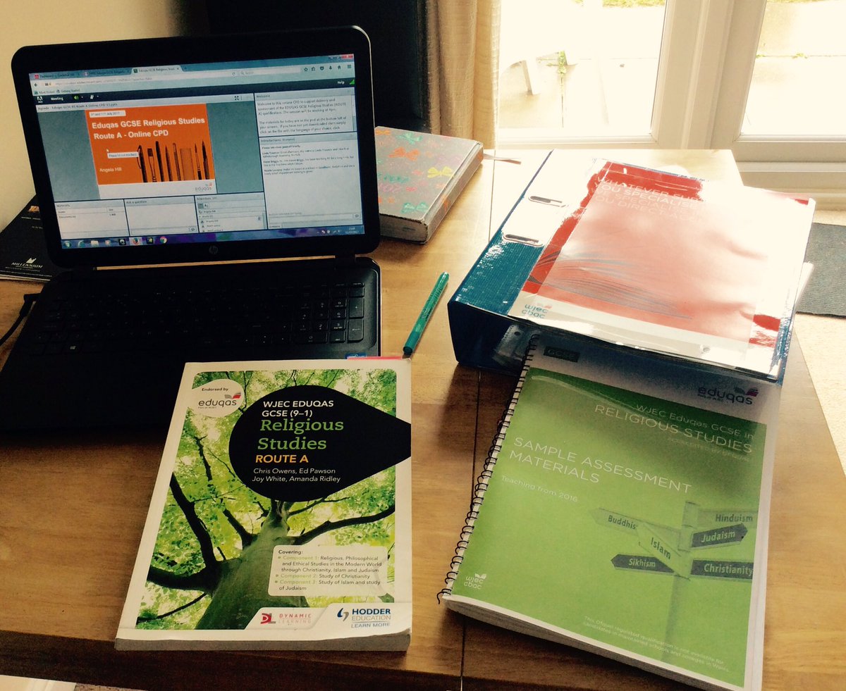 Here we go. Excited for my first online CPD #Eduqas #rematters