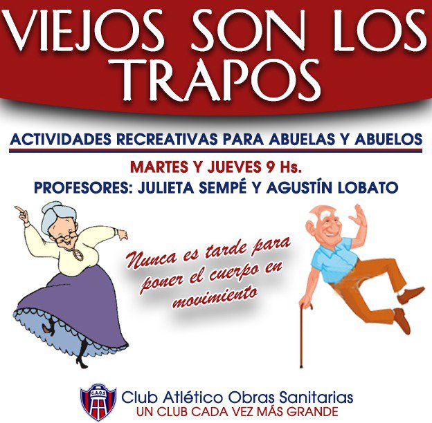 ObrasArrecifes's tweet photo. ¡Viejos son los trapos!

UN CLUB CADA VEZ MÁS GRANDE. https://t.co/ANK03sRuRD