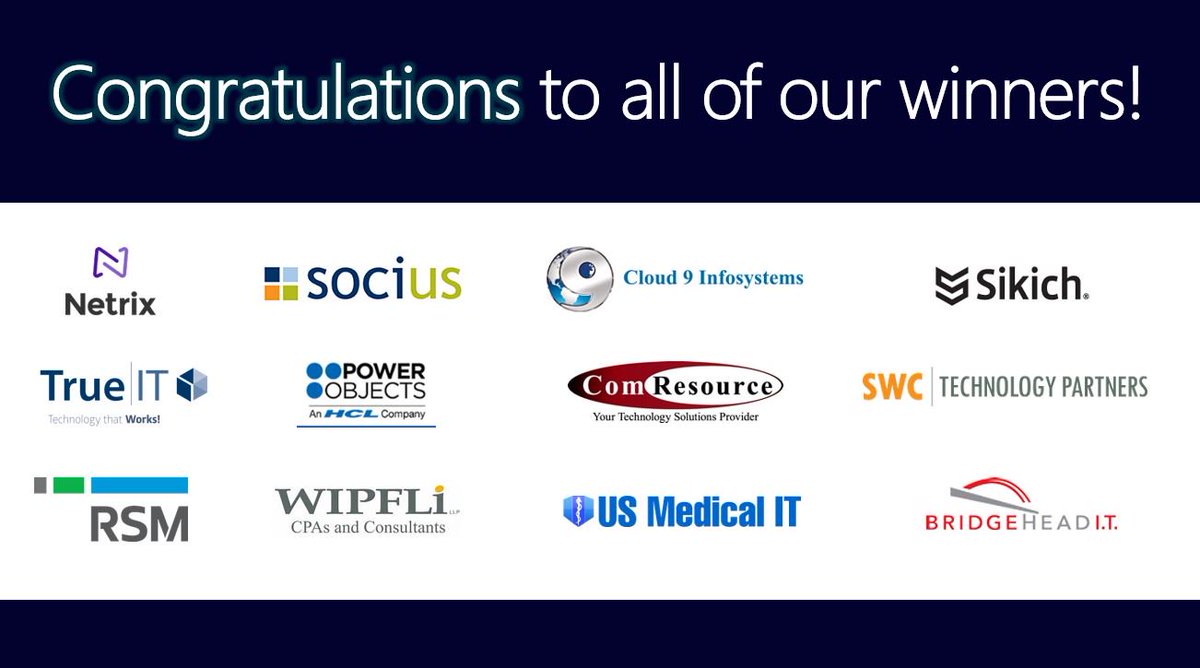 Congrats to the Central Region Partner of the Year Award Winners! You've made a huge impact. THANK YOU for all you've done! #msuspartner