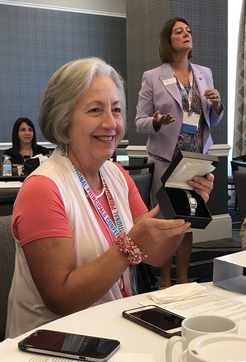 Editor <a href="/JaeatonJill/">Jill Eaton</a> received a watch from <a href="/NAESP_Zone_4/">NAESP_Zone 4</a> director for her service at #npc17