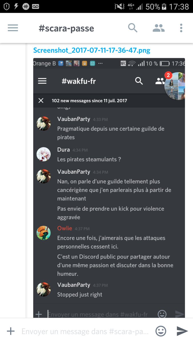 GuildeAndra's tweet photo. @Enio_wakfu @Wakfu_FR Et ca c est pas du "deux poids deux mesures" ? Visiblement les avertissements sont pas appliqués de la meme manière pour tous. 😉 https://t.co/EhgFcKpzAl