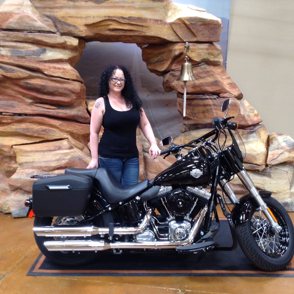 redrockharley's tweet photo. Welcome to the Red Rock HD family Rachel! She rode off on this 2014 FLS Softail Slim #RockHardRideHarder #RedRockHD https://t.co/tYxiC1eVxp