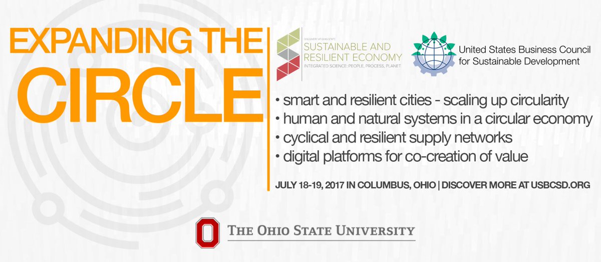 USBCSD's tweet image. Our summer conference at @OhioState is just one week away! Learn more and register at: usbcsd.org/expanding-the-… #circulareconomy