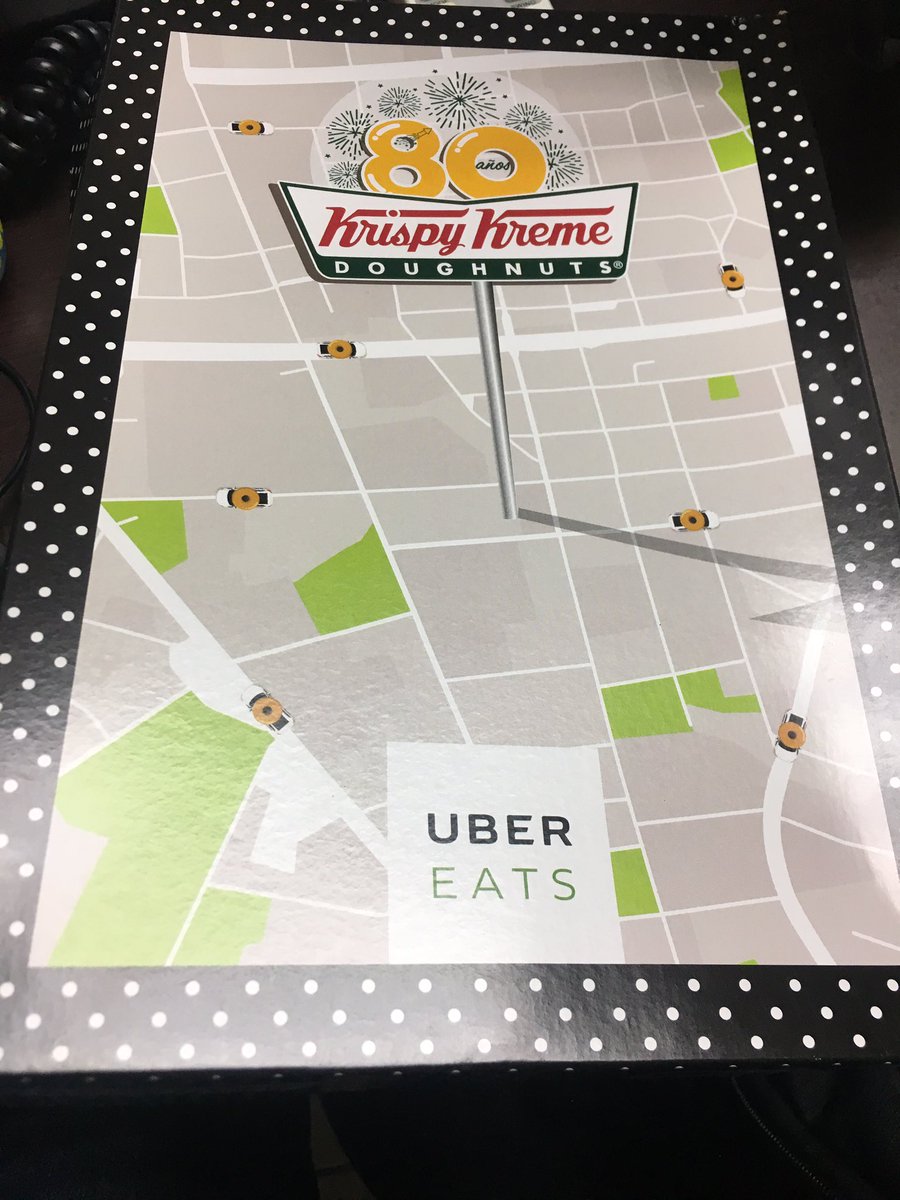 emmanuelhxc's tweet photo. Gracias @Uber !! #UberEATS #uberDonas @MexKrispyKreme ñam ñam https://t.co/nAuiyq2GeO