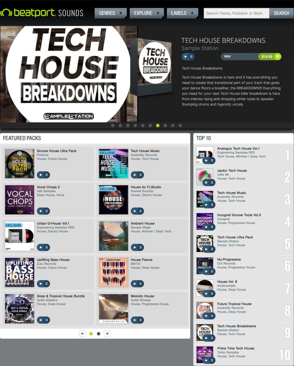 Sample_Station's tweet image. Music Producers!!! Tech House Breakdowns at #9 at @beatport sounds. Grab it here ow.ly/Uetp30dxQUR