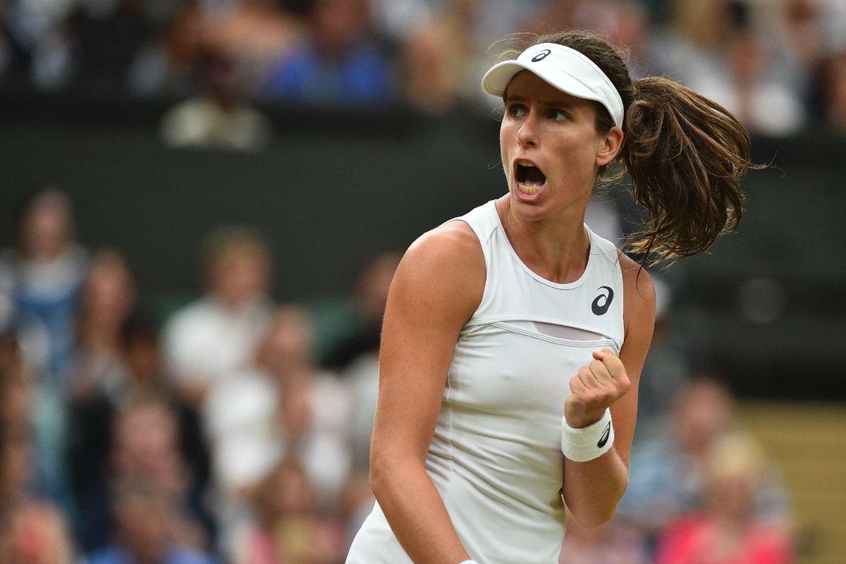 BeWarmers's tweet photo. Johanna Konta, the greatest British tennis player since that Scottish lad 

#Wimbledon https://t.co/ZQ0igydzIt