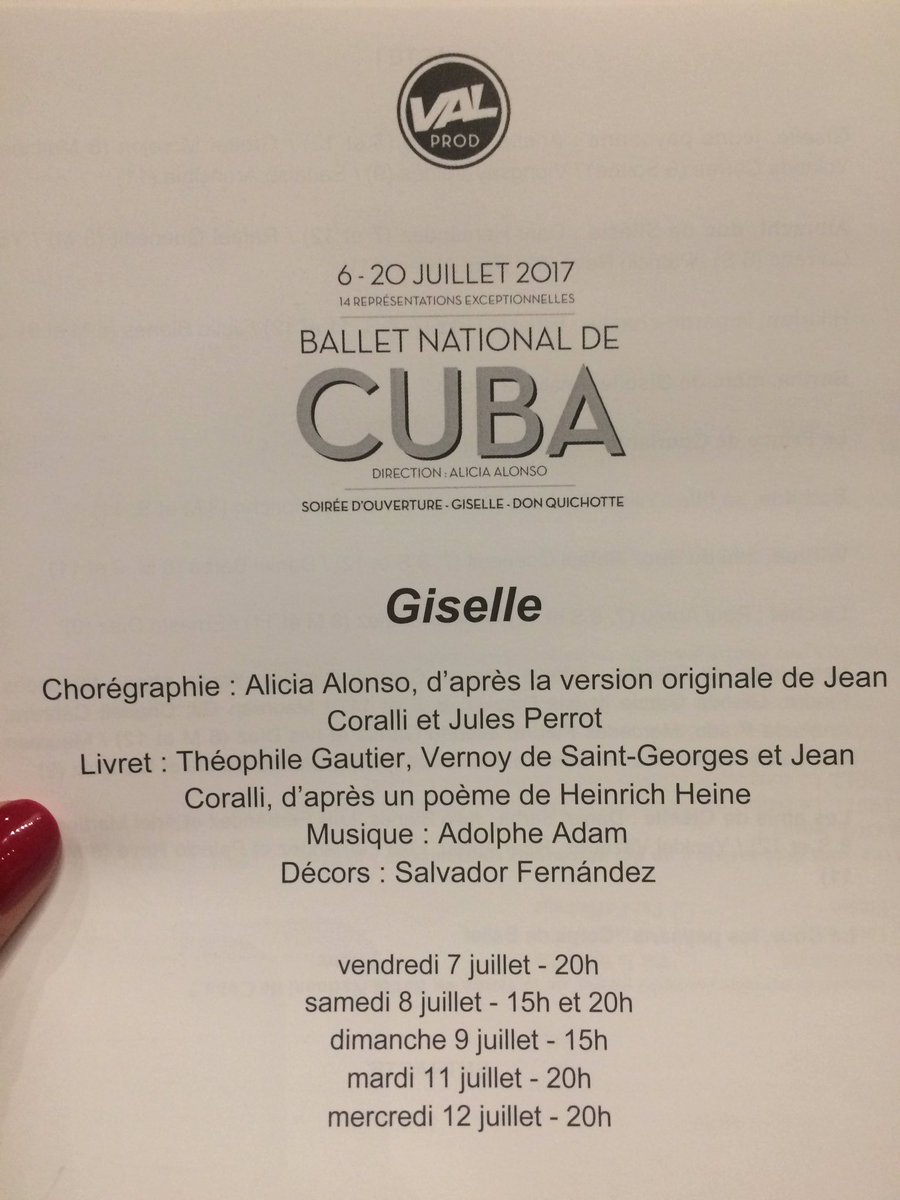 @sallepleyel pr mon ballet préféré #Giselle par le @balletcuba ! @SarahGibert #danse #ballet 😄😄#cooperationculturelle #classique