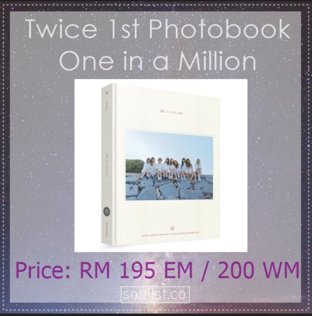 cloudysungwoon's tweet photo. [PO MY 🇲🇾] Twice 1st Photobook
RM 195 EM / 200 WM including postage
DM or whatsapp 016-6887945 to order :) 
#twicemalaysia https://t.co/PTxCp7Ekcv