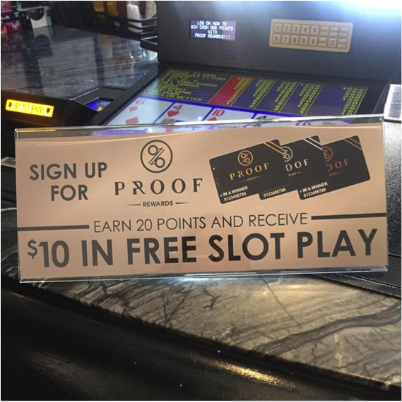 Proof_Tavern's tweet photo. Have you signed up for our Proof Rewards gaming club yet? Sign up today and you’ll receive $10 in free slot play once you earn 20 points! https://t.co/iA37NJEJdl