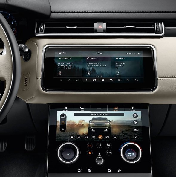 Sleek, intuitive design that ensures a connected, contemporary driving experience. #RangeRoverVelar