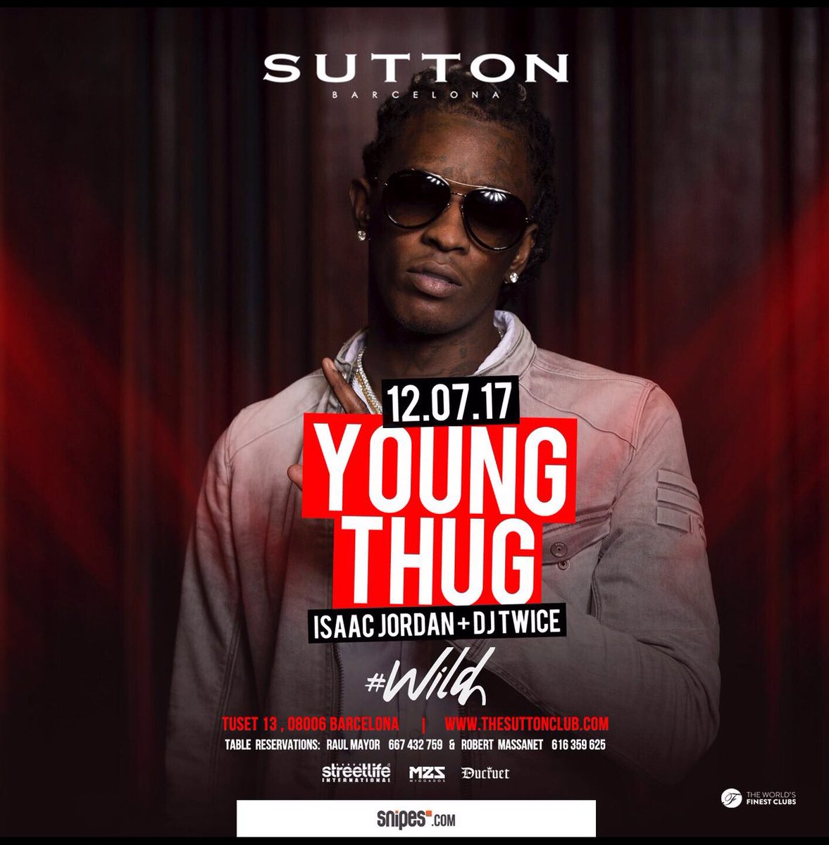 Mañana miércoles día 12 de julio tenemos a <a href="/youngthug/">Young Thug  ひ</a> en <a href="/SuttonClubBCN/">Sutton Club</a> 🎉🎉🎉