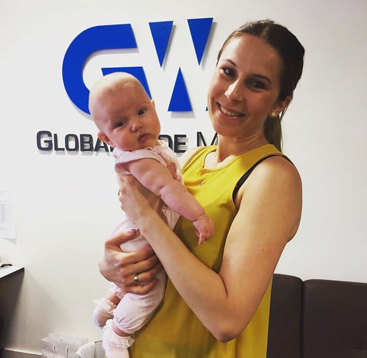 GlobalWideMedia's tweet photo. The sweetest office visits for our UK team! Thanks for bringing your beautiful baby by, Ewelina. #GWMbuzz https://t.co/OTcMj5gEYD
