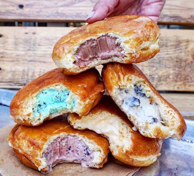 LAist's tweet photo. This L.A. Bakery Put Ube Ice Cream In Their Doughnuts https://t.co/0s9IyzQogH https://t.co/ZcAQ4PILEx