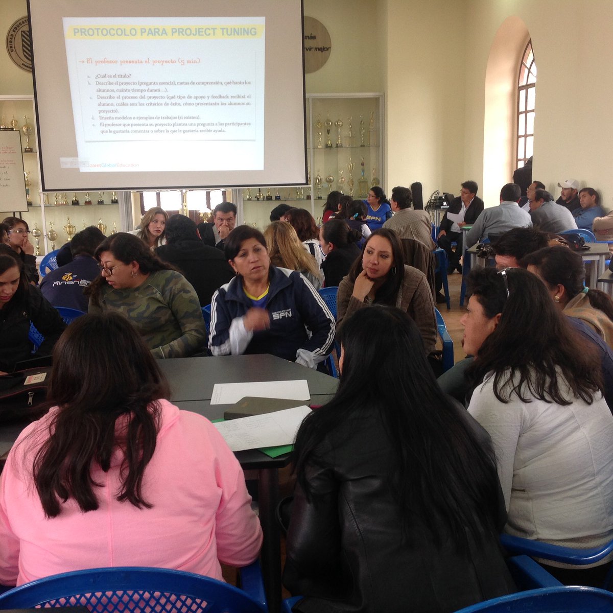 marinagelado's tweet photo. #evaluacionauténtica, para el aprendizaje #projecttuning Entusiasmados con todo lo aprendido en este módulo.Jesuitas Riobamba @nazaretglobal https://t.co/R4IuOrT6Ea