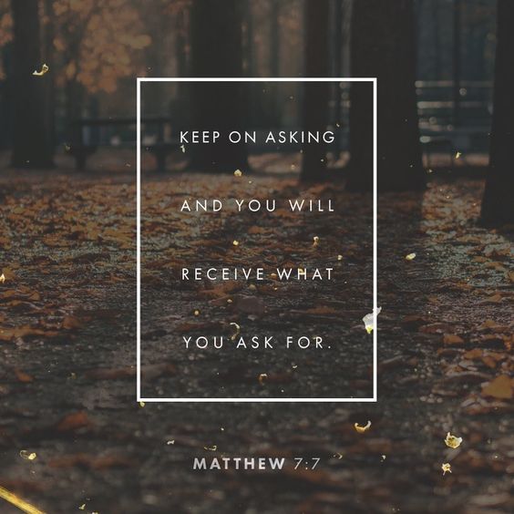 JoostBrokamp's tweet photo. Keep on asking and you will receive what you ask for. #Matthew7:7

#ReadYourBible #StudyMatthew
#ReadingWithJoost #NoLimitsMinistry https://t.co/VXXxxzGe8J