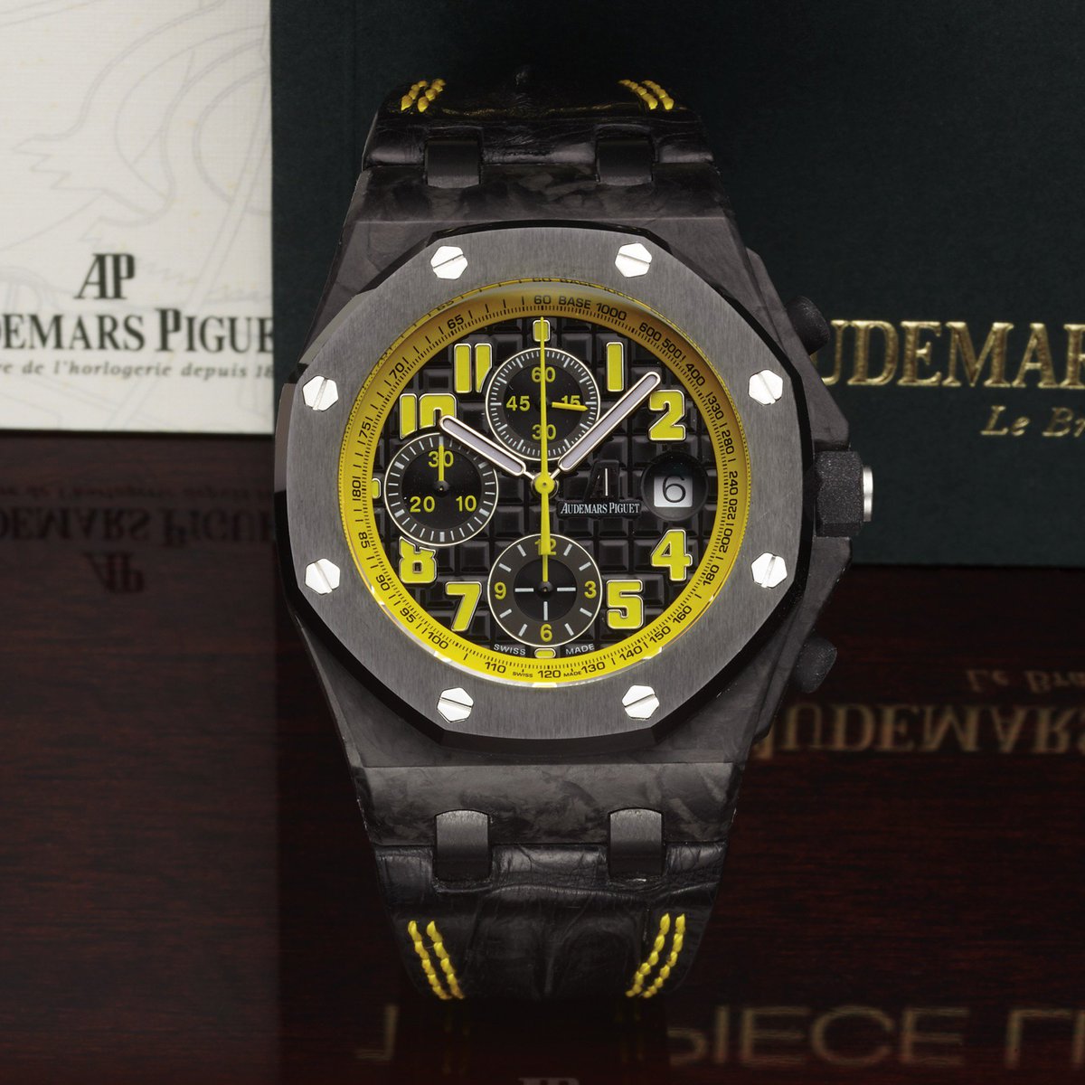 #AudemarsPiguet Ref. 26176 Bumble Bee sold for $32,500 at Antiquorum's Jun 22 sale in NY. Have a watch to consign? Call us @ (212) 750-1103.
