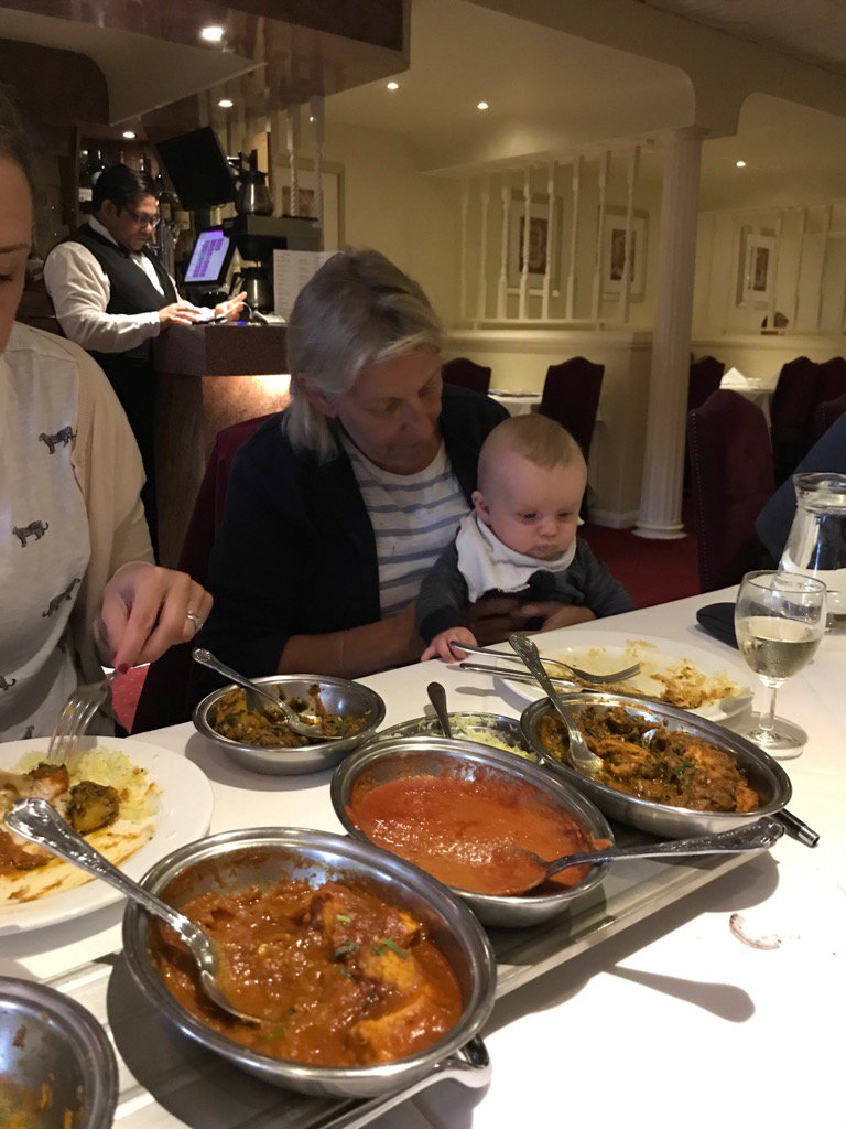 Little Freddie's first curry...